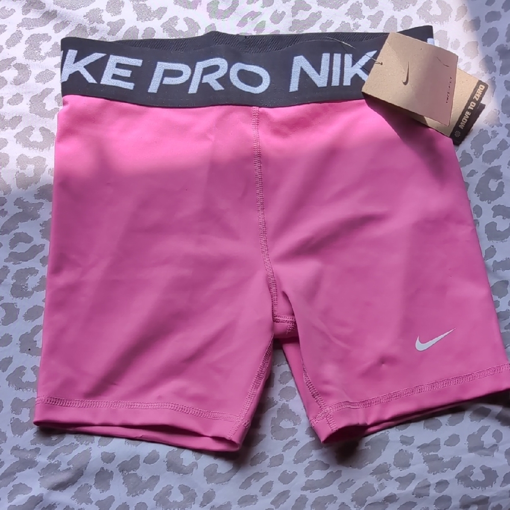 Nike Pink Training Shorts with Black Waistband